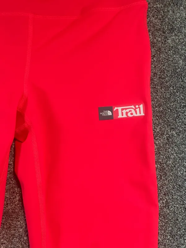 The North Face Trail Running Leggings Hot Pink/Coral Mesh Pocket Women’s M - Image 4