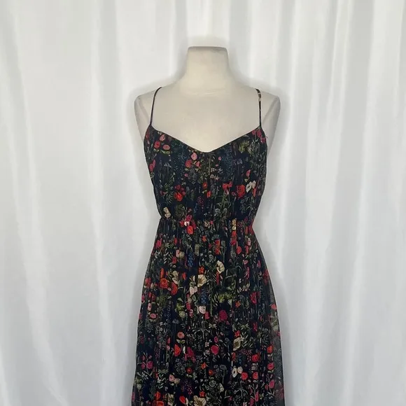Anthropologie PAYAL JAIN Massima Pleated Floral‎ Maxi Dress Romantic Small - Image 3