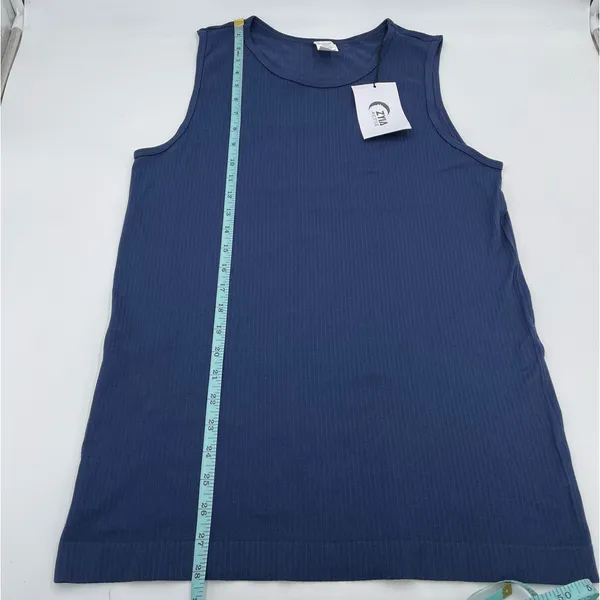 NEW Zyia Active Parallel Tank Top XXL Seamless Stretchy Ribbed Knit Navy Blue - Image 10