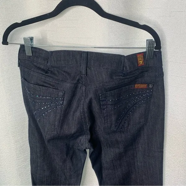7 for all mankind embellished dojo boot cut equestrian‎ jeans size 30 western - Image 7