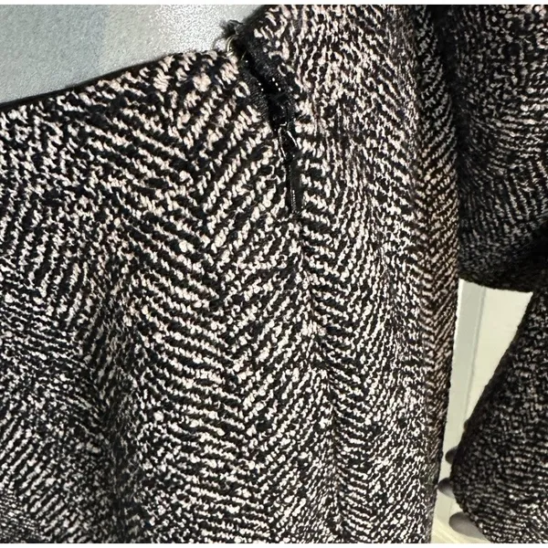Vintage Carlisle Black White Marled tweed herringbone Pant Suit Wool Blend 12 - Image 13