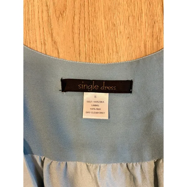 Y2K Single Dress Womens Silk‎ Ombre Crystal Mesh Mini Cocktail Dress Blue Navy S - Image 3