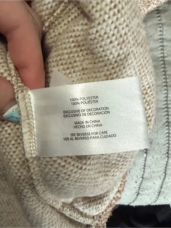 NWT Eddie Bauer Sherpa Henley Pullover Fleece Large Beige Cozy Sweater - Image 7