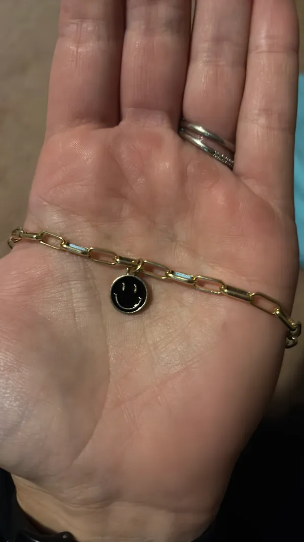 Black Smile Gold Chain Necklace - Image 2
