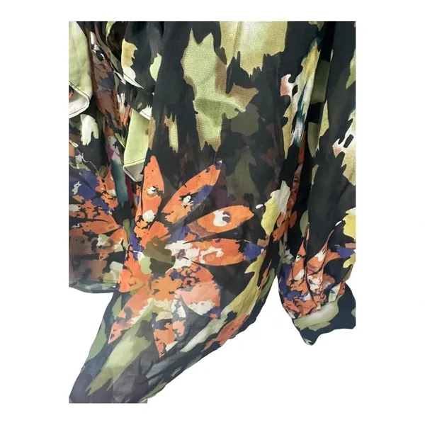 CAbi Floral Ruffle Tie Front Sheer Blouse // Size Small - Image 10