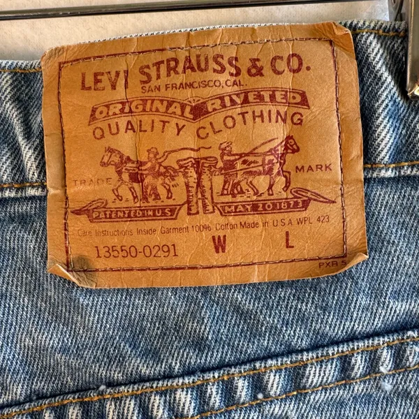 Levi's 550‎ Vintage 90s Mom Jeans Light Wash Denim High Waisted USA Made Size 9 - Image 10
