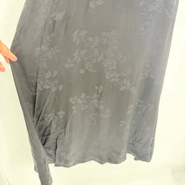 Loft Jacquard Halter Maxi Dress Sz 8 Whimsigoth Y2K Formal Floral Old Hollywood - Image 4