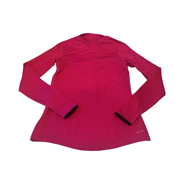 Nike Pro Dri-FIT Womens Half Zip Pullover Pink Long‎ Sleeve Thumbhole L - Image 5