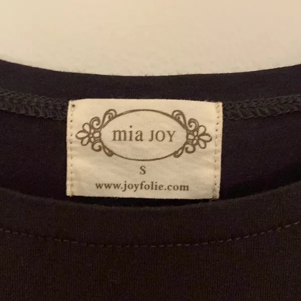 Joyfolie Dress Black High-Low Long Sleeve Maxi Size Small - Image 4