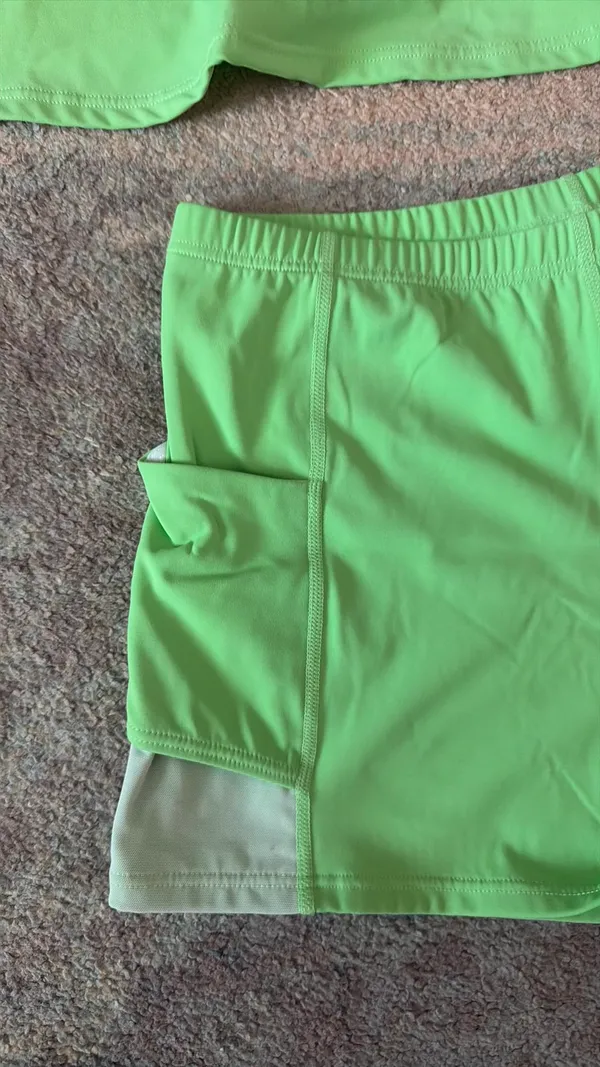 Amazon Green Medium Athletic Dress with Built in Bra and Shorts - Image 4