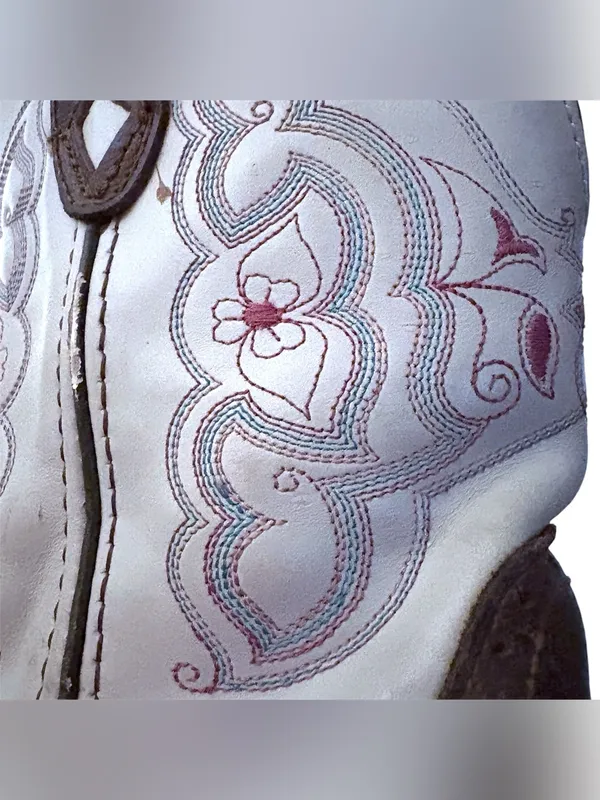 Justin Boots Gypsy Boots Size 9B Brown & Cream Western Cowgirl L9924 - Image 7