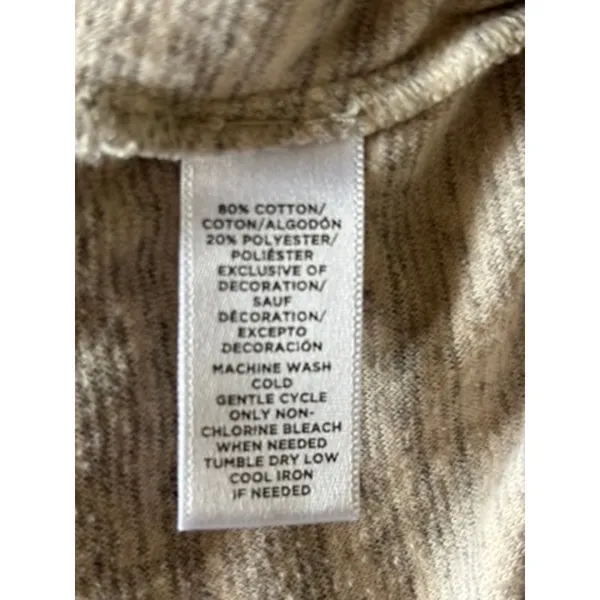 Ann Taylor LOFT Women's Terry Shorts Size XL –‎ Gray/Beige Stripe - Image 5