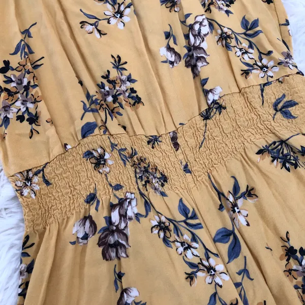 Brandy Melville rare yellow floral Blanche romper - Image 4