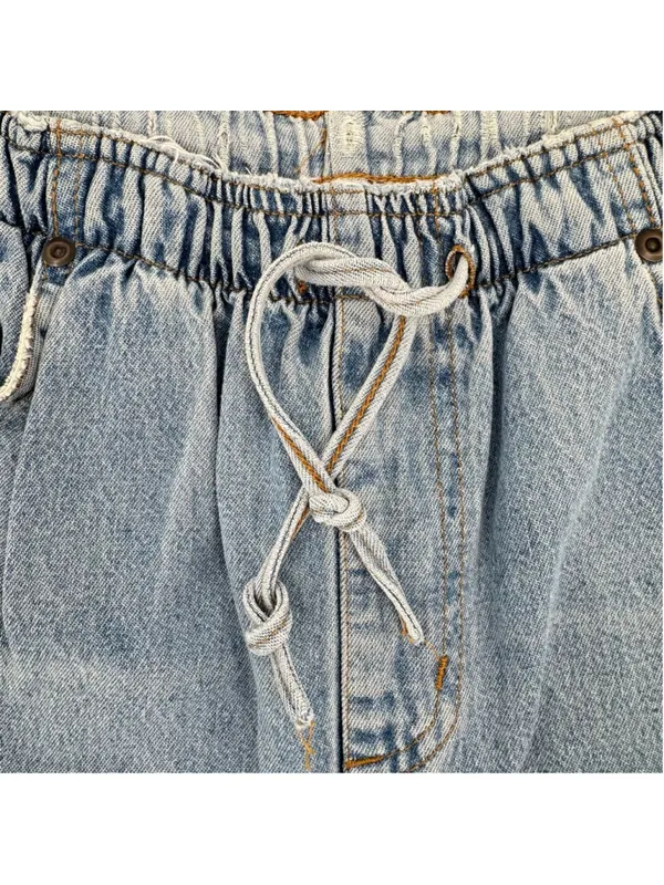 Vintage 80s 90s Denim Jean Shorts Bobbie Brooks Jorts Distressed Grunge Size 10 - Image 3