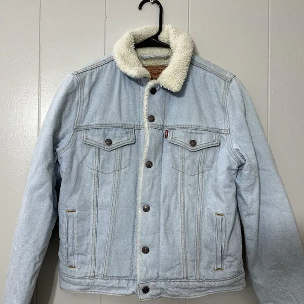 Levi Strauss Levis Denim Jean Jacket Trucker Womens Small - Image 2