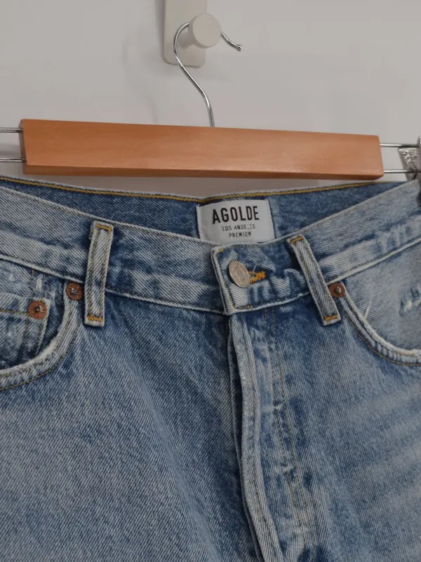AGOLDE Micah Short Swapmeet Distressed Denim Cutoff Shorts Size 26 - Image 4