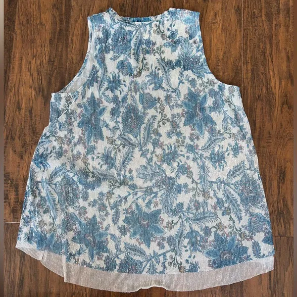 Anthropologie Shimmering Floral Blouse - Image 4