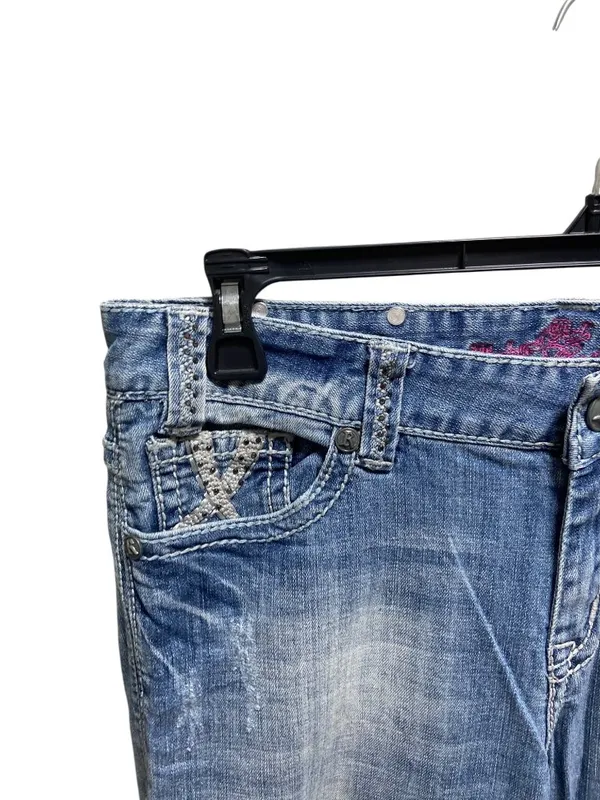 Rock & Roll Cowgirl Y2K Boyfriend Fit Cropped Jeans Blue Size 28 Summer Coastal - Image 10