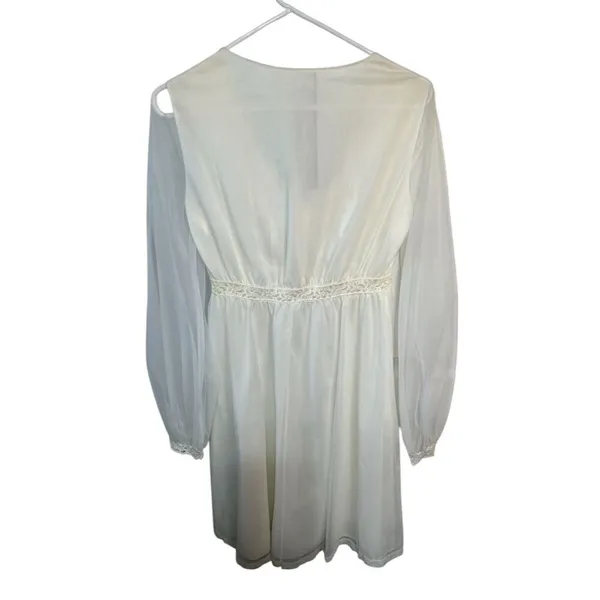 Olga Ivory Lace Nightgown Peignoir Set Size 34M Chemise Vintage, Lace, Wedding - Image 3