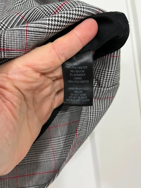 Lulu's Size Small Gray Plaid Tie-Waist Mini Skirt - Image 4