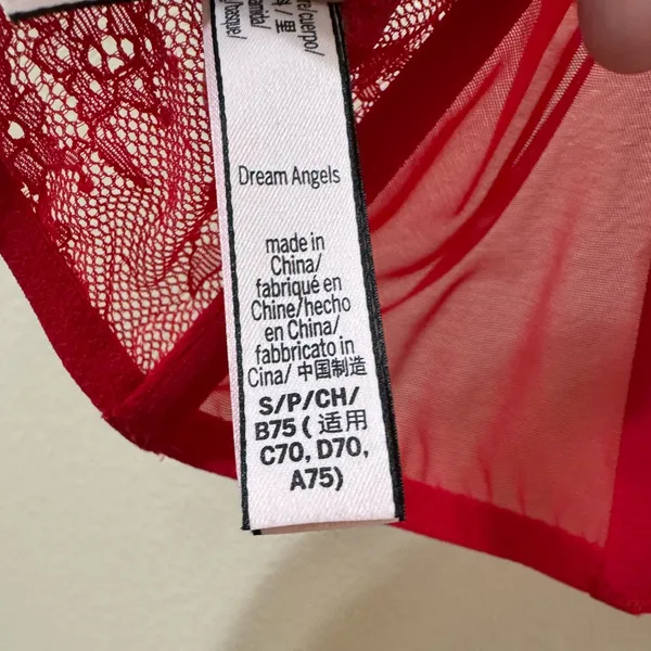 Victoria’s Secret Dream Angels Red Lace Corset Top Romantic Lace Size S - Image 9