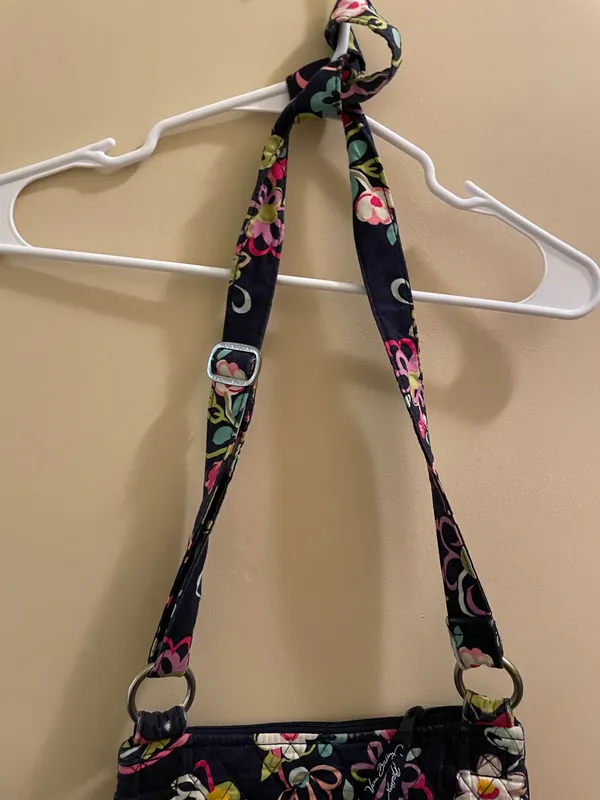Retired Vera Bradley Hipster Crossbody Purse Bag Ribbons Pattern Breast Cancer - Image 7