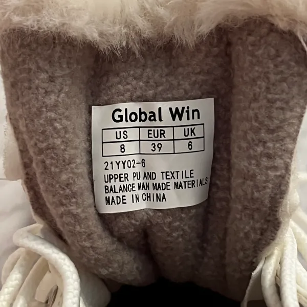 White Winter Boots Size 8 - Image 5