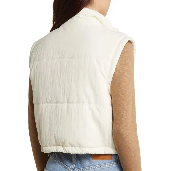 🤍Thread & Supply Cropped Puffer Vest – Ivory🤍 ~Size Medium ☀️like new cond - Image 5