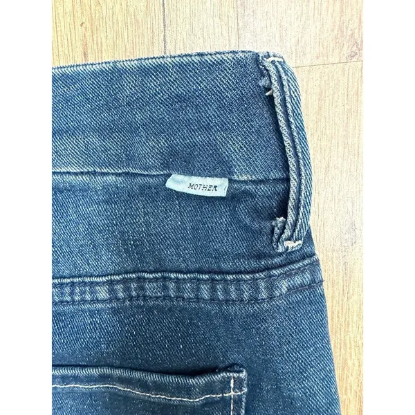 MOTHER Looker Ankle‎ Fray High Waist Jeans Dark Wash Women's 26 - Image 5