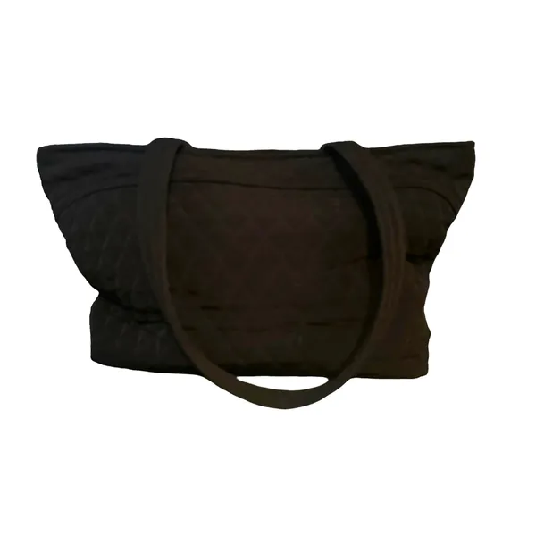 Vera Bradley small quilted black tote bag - Image 5