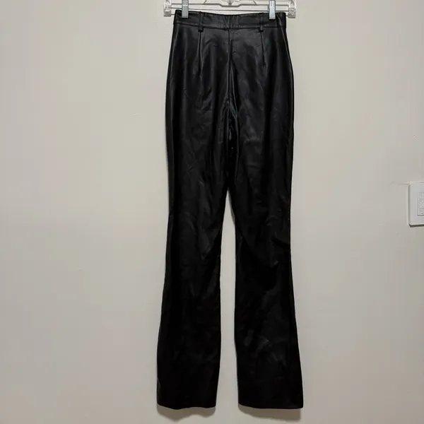 Meshki NWT Tyra Straight Leg Faux Leather Pants‎ in Black Size XS - Image 7