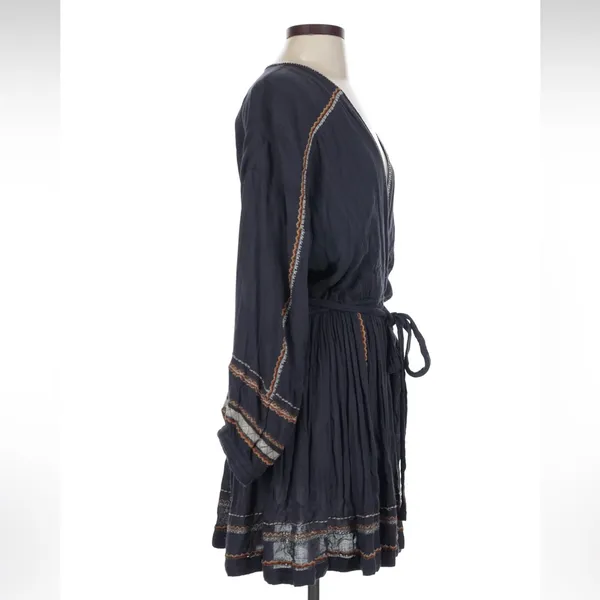 Free People Black Textured Casual Dress - Image 3