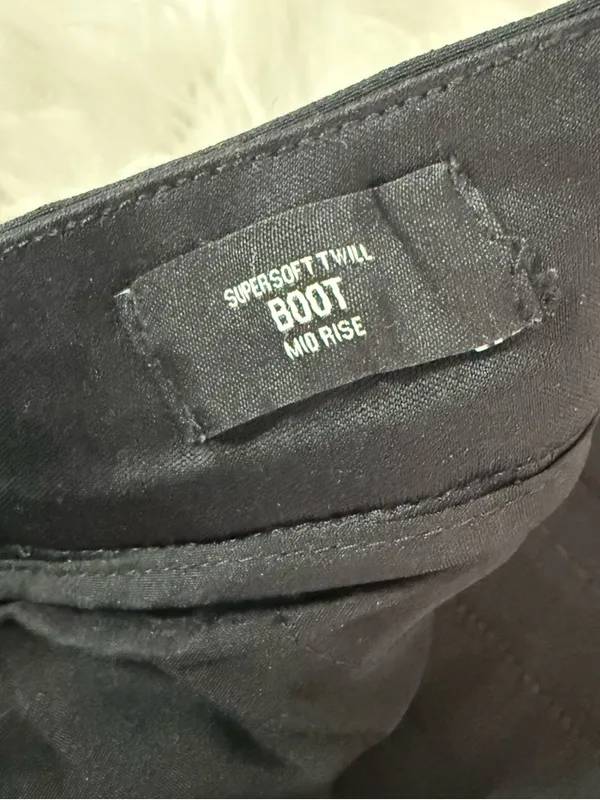 Express Super Soft Mid Rise Bootcut Pants Black Size 12 Long - Image 7
