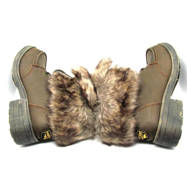 ROCKET DOG Faux Fur Trim Combat Moto Ankle Boots - Image 8
