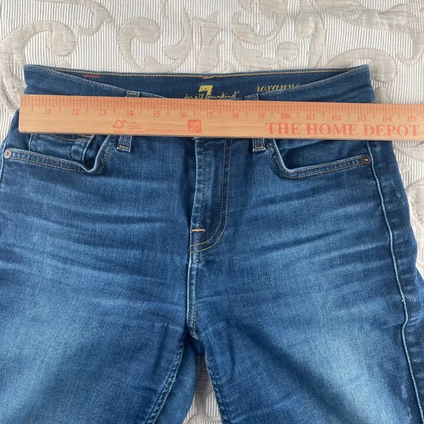 7‎ For All Mankind Roxanne Ankle Jeans Dark Wash Slim Mid Rise Size 26 AU8204005 - Image 5