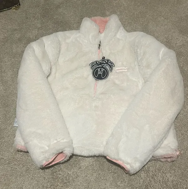 USA Palm Reversible Womens 1/4 Zip Pink - Image 2