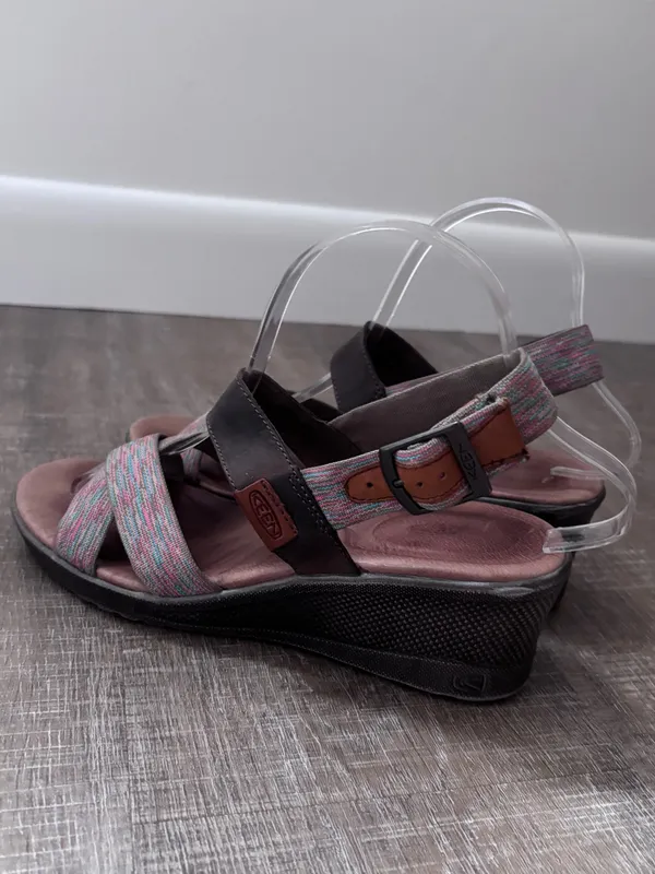 Keen Skyline Wedge Sandals Brown Multicolor Womens 8.5 Comfort Boho Chic Granola - Image 6