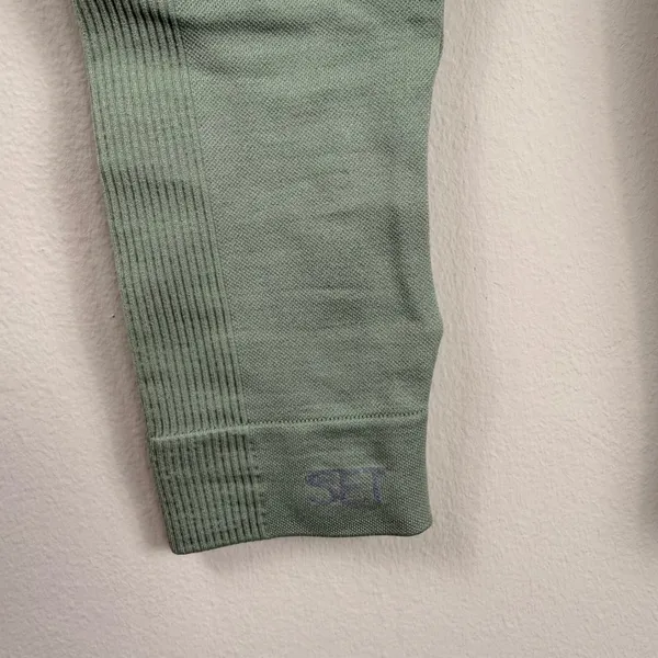 SET Active Seamless‎ High Waist Leggings Sage Green Athleisure Workout Size XS/S - Image 3