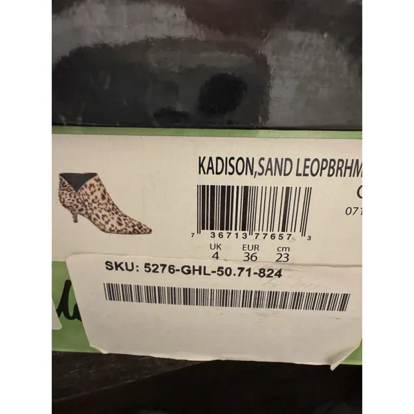 Sam Edelman Kadison leopard print ankle boots Kitten Heel Size 6 Fur - Image 8