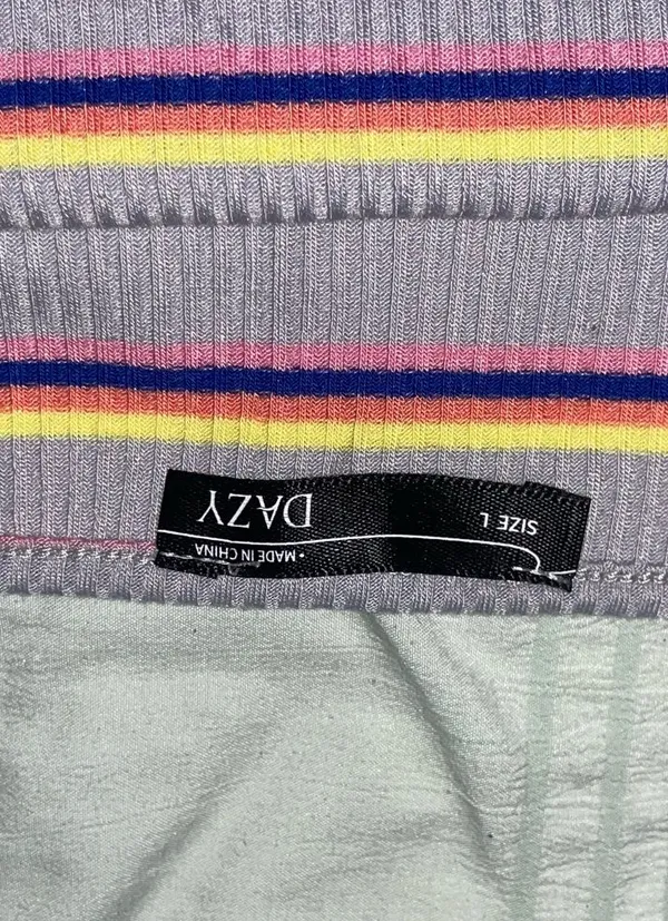 Striped Tank Top Purple Size L - Image 3
