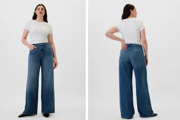 Gap High Rise Wide Leg Jeans Womens Size 10 30R Dark Wash NWT - Image 2