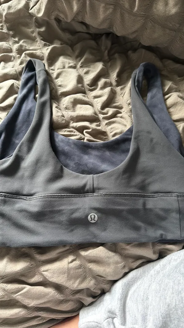 Lululemon Reversible Diamond Align Bra Dye Graphite Grey - Image 2