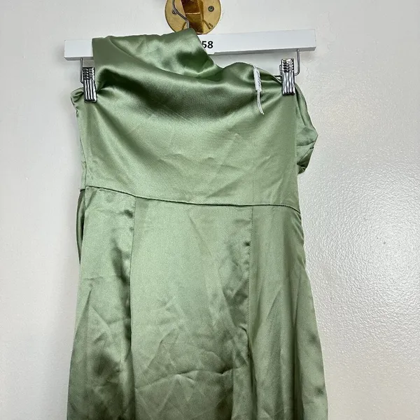 PETAL & PUP Nadia One Shoulder Maxi Dress in Sage Size US 2 - Image 9
