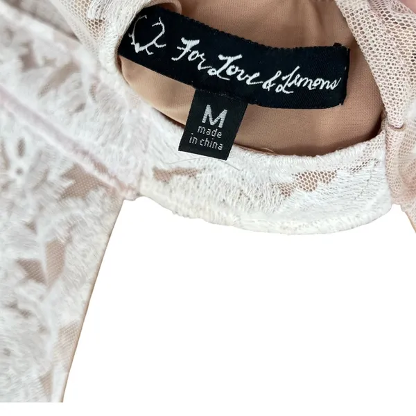 For Love & Lemons San Marcos Mini Dress Lace Ivory White Size‎ Medium - Image 13