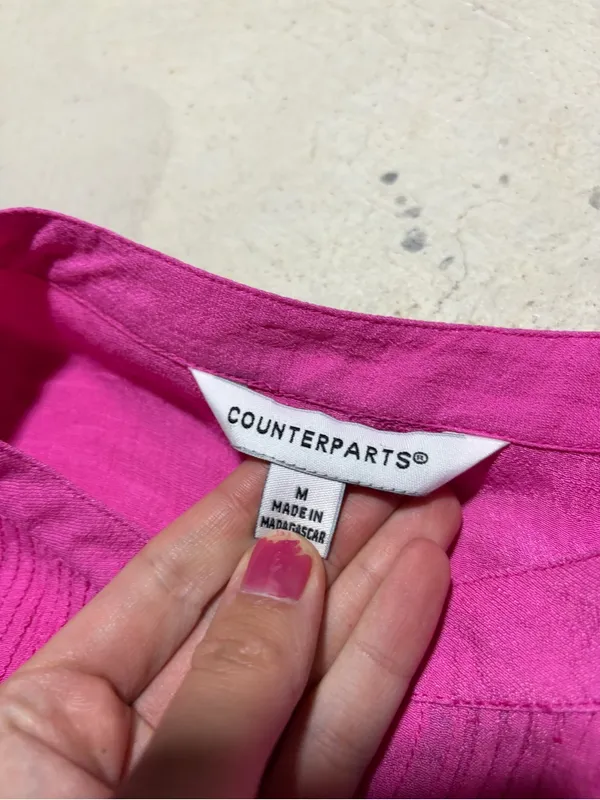 Counterparts NWT pink flamingo blouse medium MSRP$48 - Image 7