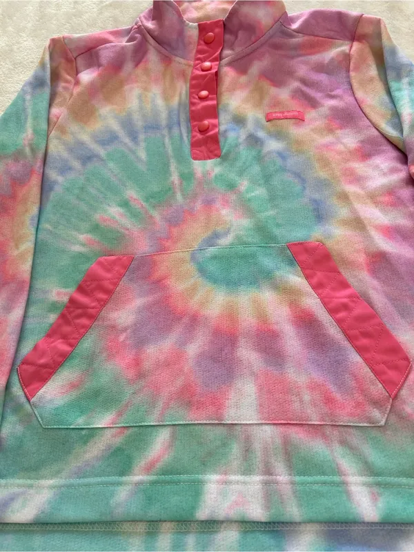 Simply Southern Pastel Tie-Dye Pullover with Pink Accents - Image 2