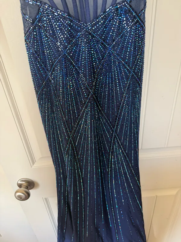 Ellie Wilde Prom Dress Navy Blue - Image 8