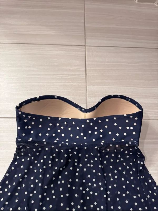 Merona Sheer Polka Dot Strapless Swim Top - Image 6