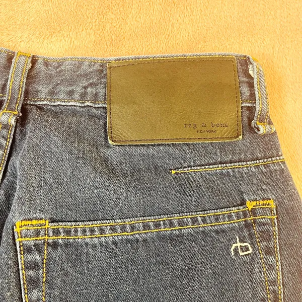 rag & bone Engineer High Rise Straight Jeans Size 26 Dark Indigo - Image 5