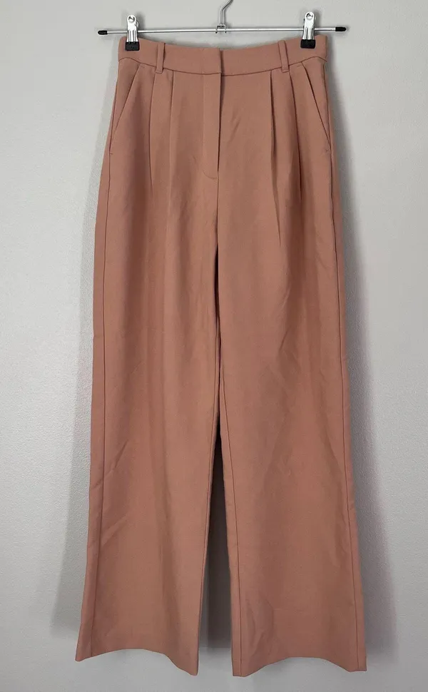 Abercrombie NEW Sloane Curve Love Tailored Pleated High Rise Wide Leg Trouser 26 - Image 2